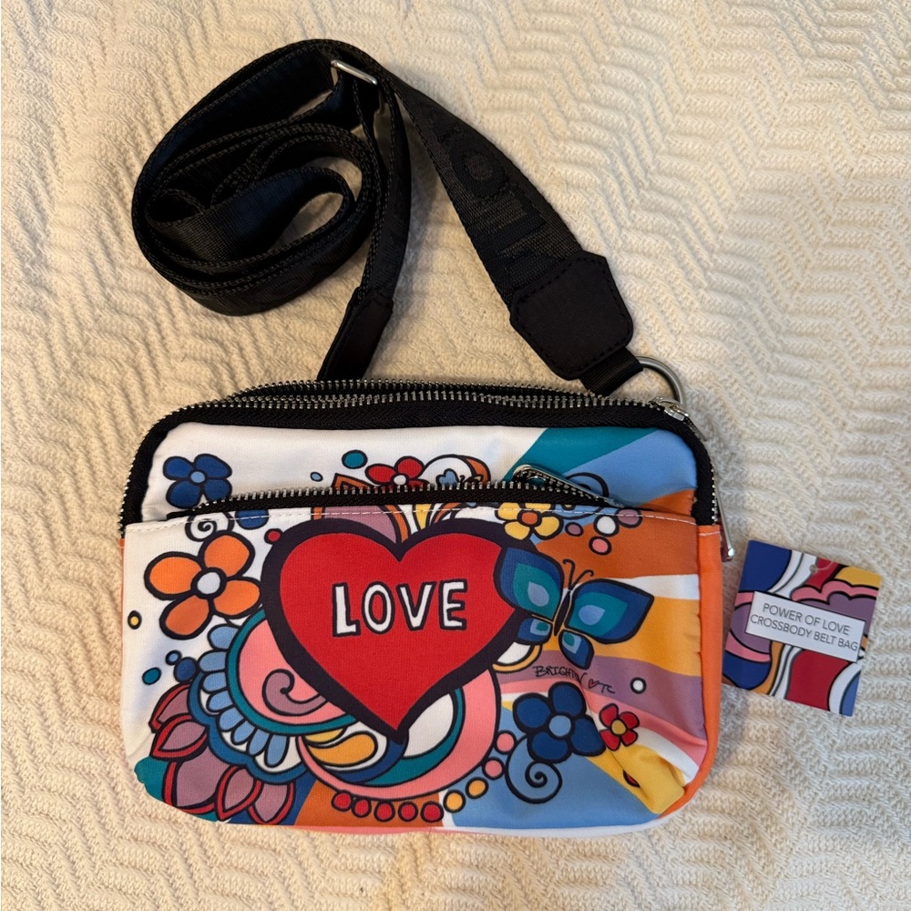 Brighton Colorful Crossbody Bag with Heart Design